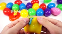 Learn Colors Clay Slime Surprise Eggs Toys Minions Animals Spiderman Hello Kitty