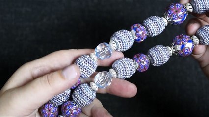 Вязаные бусы "Принцесса"