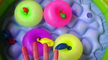 Five Colors Apple Balloons collection Learn Colours water Balloons Fruits Nursery Rhymes Compilation