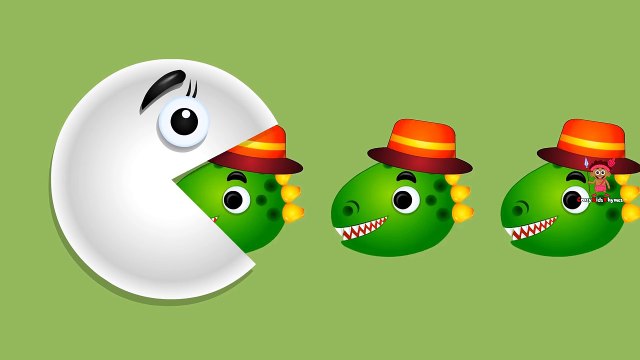 Learn Colors with Dinosaurs Pacman | Kids Children Toddlers Baby Preschool Kindergarten