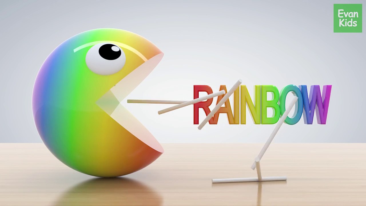 Learning Colors with 3D Pacman Lollipop for Kids Children Toddlers - EvanKids