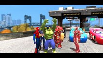 Nursery Rhymes Songs   Spiderman vs The Avengers vs Hulk & Disney Pixar Lightning McQueen Cars