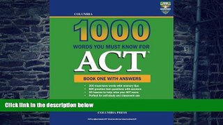 Price Columbia 1000 Words You Must Know for ACT: Book One with Answers (Volume 1) Richard Lee