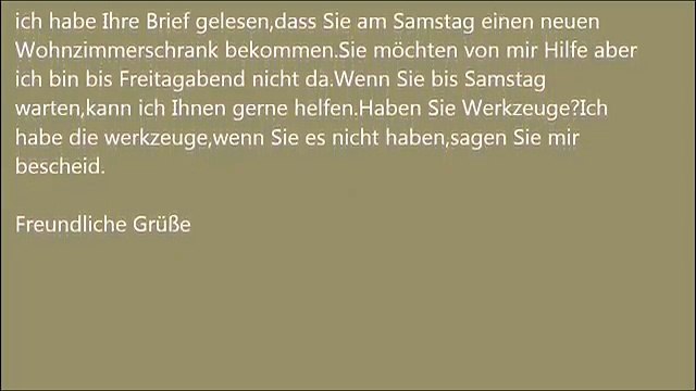 Deutsche Brief A1 A2 B1 Prüfung 2 Deutsch Lernen