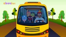 Wheels On The Bus | Superheroes Cartoons Animation Nursery Rhymes for Children