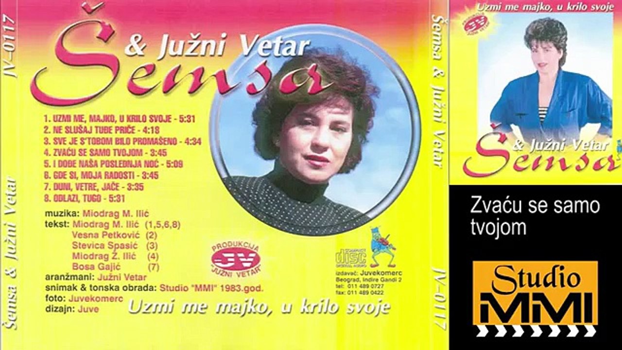 Semsa Suljakovic i Juzni Vetar - Zvacu se samo tvojom (Audio 1983)