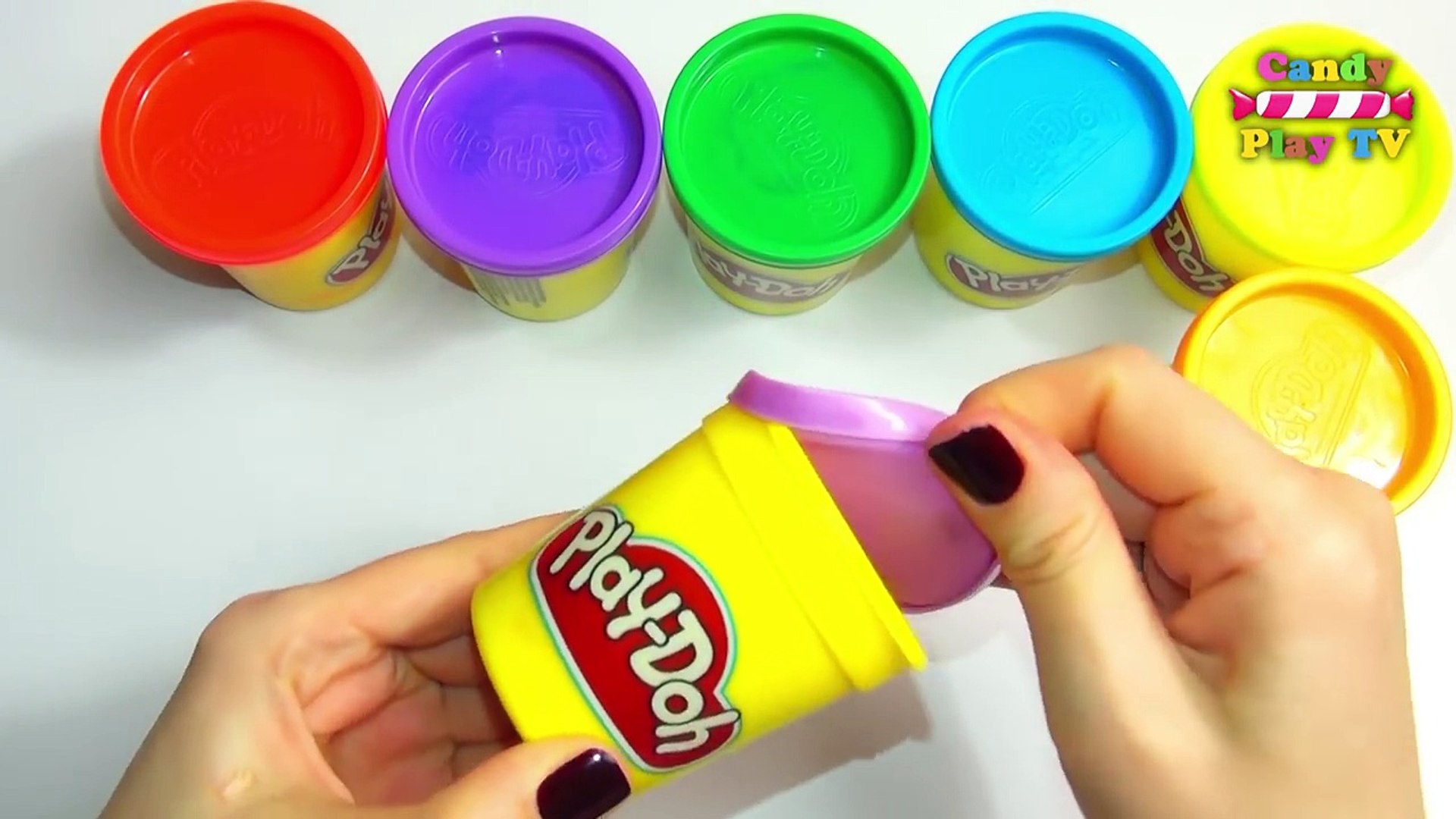 learning colours with play doh