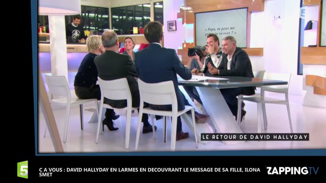 C à Vous : David Hallyday ému en découvrant le message d’Ilona Smet, sa fille (Vidéo)