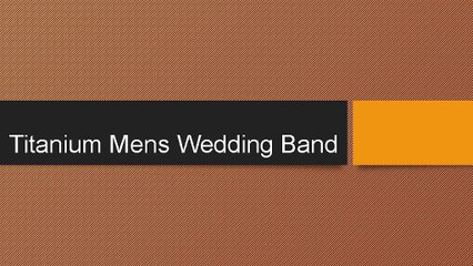 Titanium Mens Wedding Band