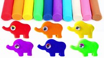 Modelling Clay Rainbow Elephants Play Doh Learn Clors Fun and Creative For Kids Non Toxic Clay