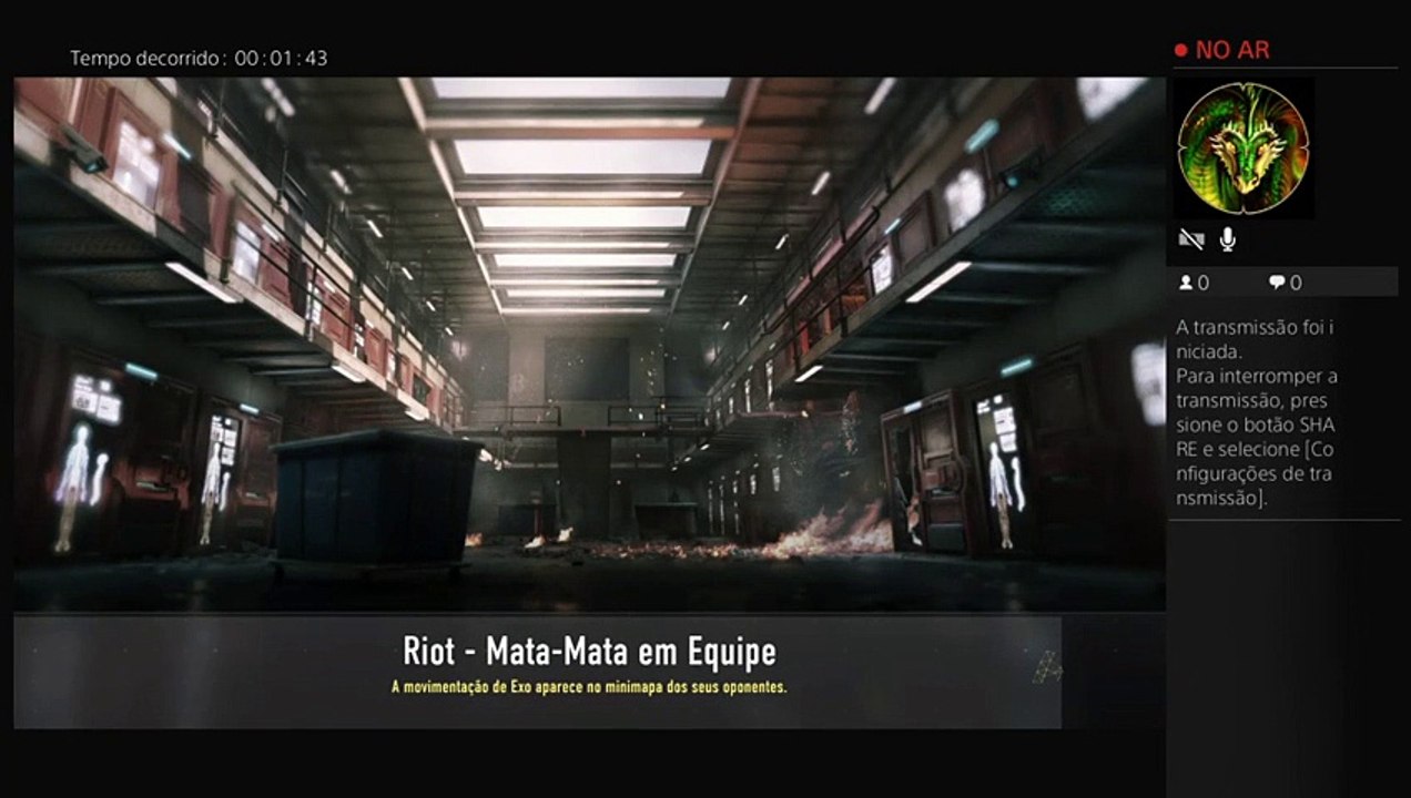 Transmissão ao vivo do PS4 de Diego