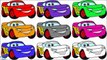 Learning Colors with Street Vehicles Lightning McQueen - Coloured Cars - Learn Colors in English