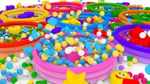 Learn Shapes for Children Baby Toddlers Kindergarten Kids 3D Colors Ball Pit Show HeroFUN TV