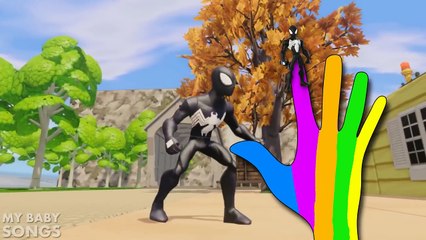 Spiderman Hulk Venom Finger Family 3D Nursery Rhyme for Kids