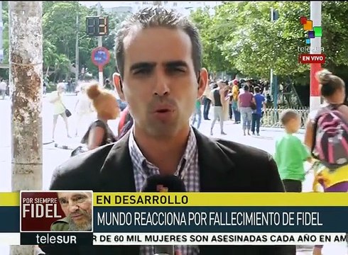 Jóvenes cubanos homenajean con alegría al comandante Fidel