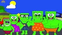 Spongebob Squarepants in Hulk Finger Family Songs - Bob Esponja Se Disfraza HULK PERSONAJES