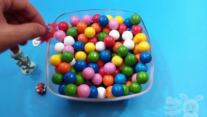 Bubble Gum Candy Party! Find Toys with lot of Colours and GumBalls! Part 3