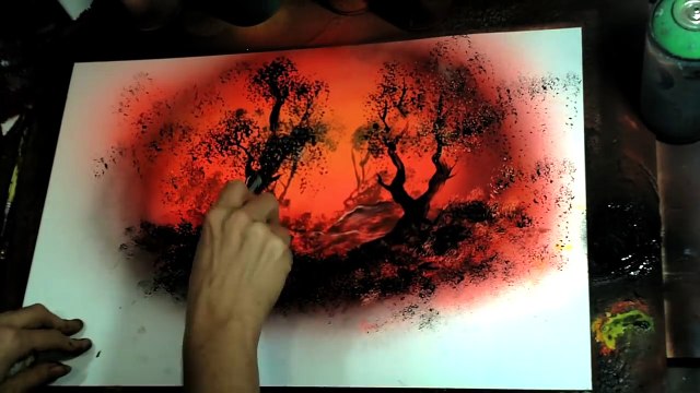 How to spray paint a halloween grave yard