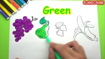 Learn Colors For Kids With Fruits Coloring Pages - part 1