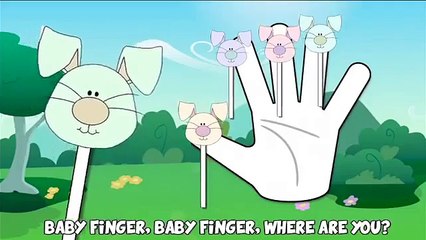 Easter Bunny Rabbit Finger Family Animation Nursery Rhyme Song with Surprise Eggs For Kids 1