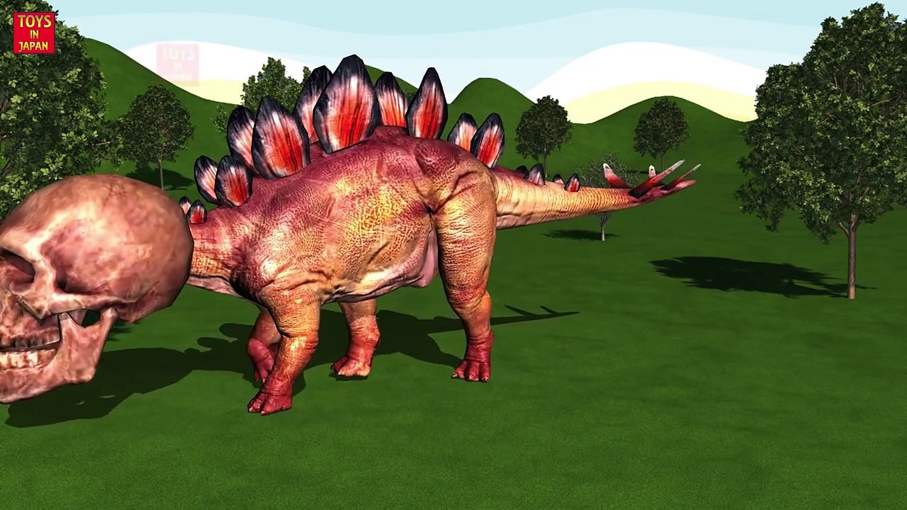 SKELETON - DINOSAUR STEGOSAURUS WALKING Finger Family | Nursery Rhymes for Children | 3D Animation