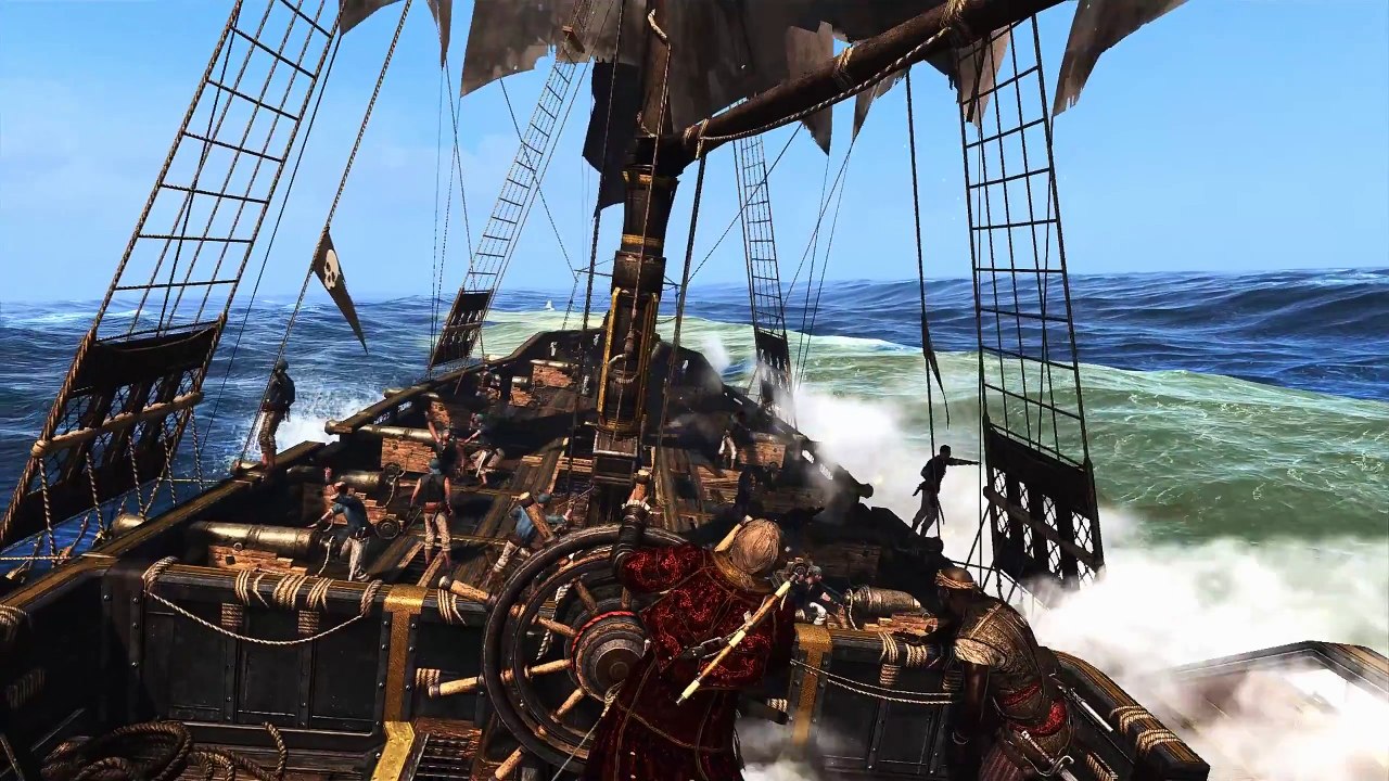 Assassin's Creed IV Black Flag - Epic NO HUD Gameplay (Naval Combat & Ship Boarding) - 1080p Ultra