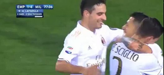 Empoli vs Milan 1-4   Lapadula Second Goal   Serie A 26-11-2016