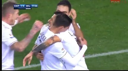 Gianluca Lapadula - GOAL - Empoli 1-4 AC Milan 26.11.2016