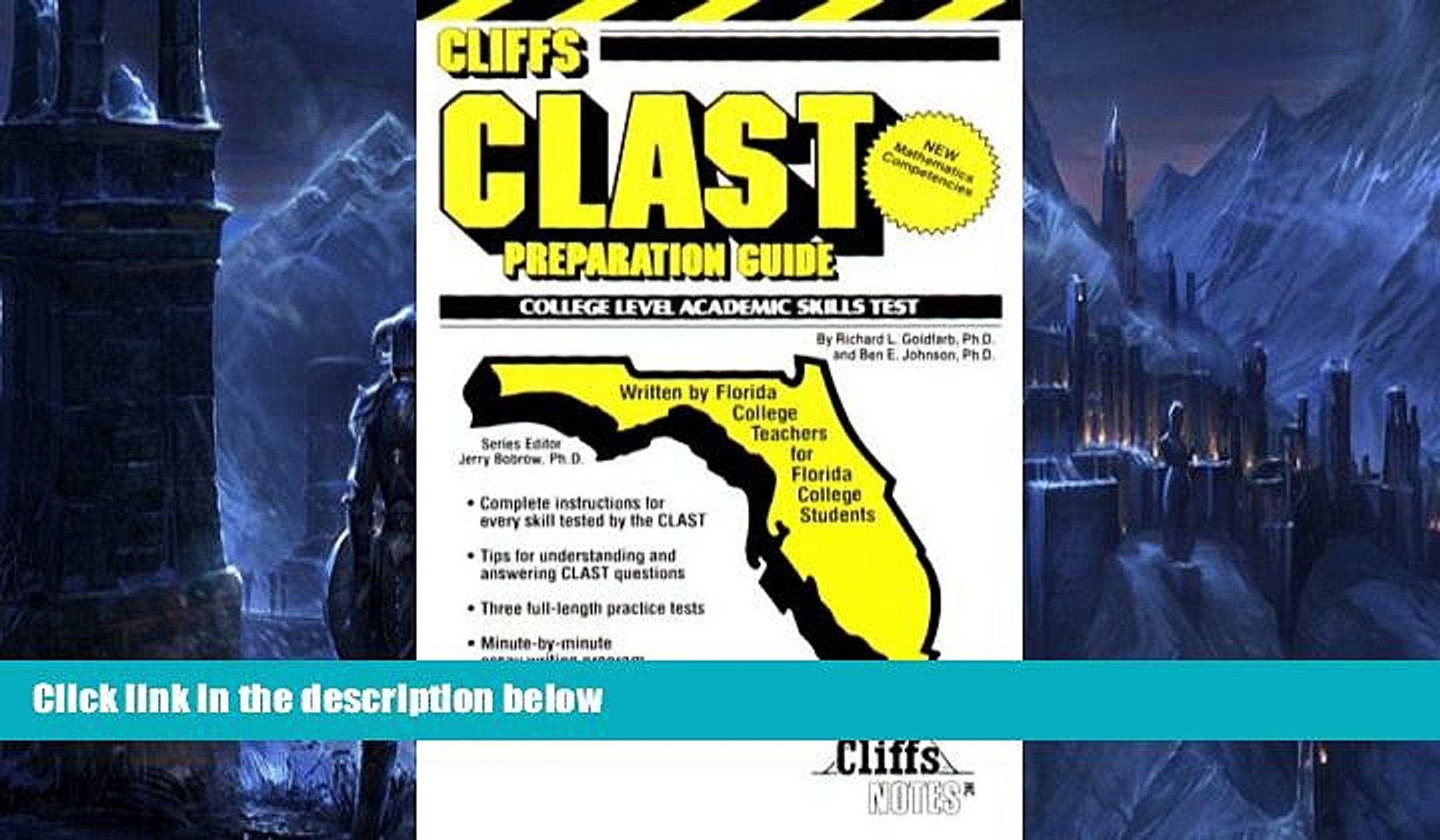 ⁣Pre Order CLAST Preparation Guide (Cliffs Test Prep) Richard L. Goldfarb On CD