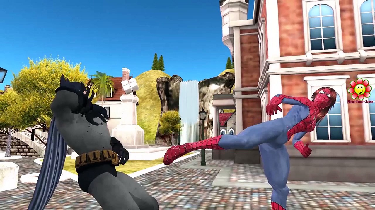 Finger Family Spiderman Vs Venoms Cartoons For Children | Spiderman Vs Batman Nursery Rhymes