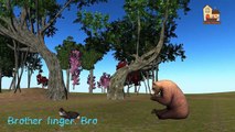 3d Animals Finger Family Rhymes | Lion Attack on Humans | Lion hunting