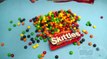 Learn Colours with Surprise Eggs and a Skittles Rainbow! Fun Learn Colours Christmas Edition M&M!