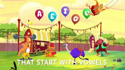 The Vowels of Funny Animals | Alphabet Music Video | ABC PlayKids