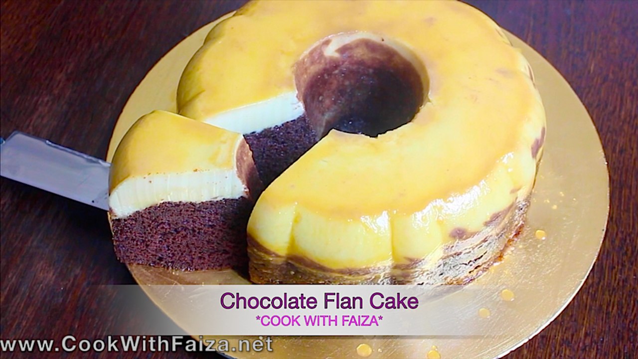 CHOCOLATE FLAN CAKE *COOK WITH FAIZA*