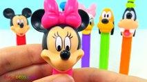 Learn Colors & Counting Mickey Mouse Clubhouse Pez Dispensers with Minnie Pluto Daisy Donald Duck
