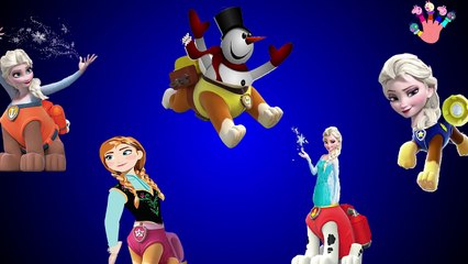 Frozen elsa zombie transforms Paw Patrol Skye Finger family nursery children rhymes