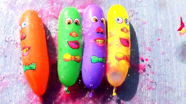 5 Wet Balloons Finger Family - Funny Faces Water Balloon Finger Song for Kids - TOP Learn Colours