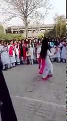 Beautiful Pakistani school girl dance on pashto song
