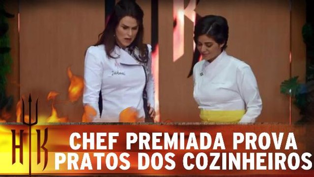 Chef premiada prova pratos dos cozinheiros