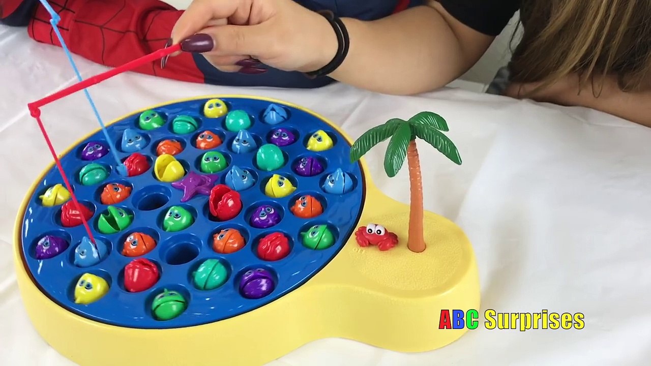 LETS GO FISHING Game XL Spiderman Learn Colors with Princess T Fun Family for Kids Learning Toys-ne4WCiS-s0k