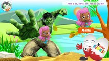 Cute Buble Guppies Friends and Hulk Finger Family Song (Open Egg Surprise) Nursery Rhymes