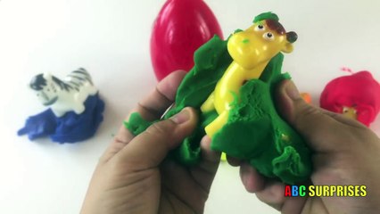 Play Doh Eggs Surprises Learn to spell colors and animals with ABC SURPRISES