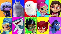PJ Masks Game - Play Doh Surprise Cups Secret Life of Pets, Shimmer and Shine, Finding Dory Toys