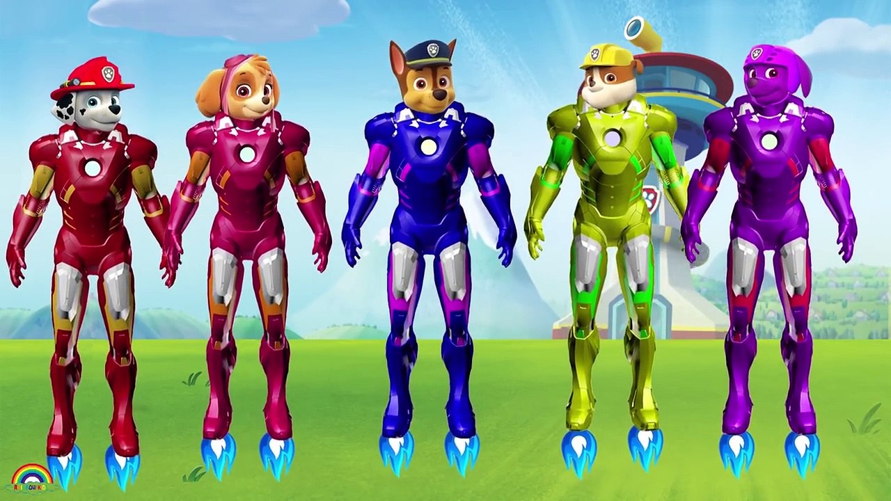 Paw Patrol Iron Man Drawing Finger Family Parody / Paw Patrol Finger Family Nursery Rhymes Lyrics