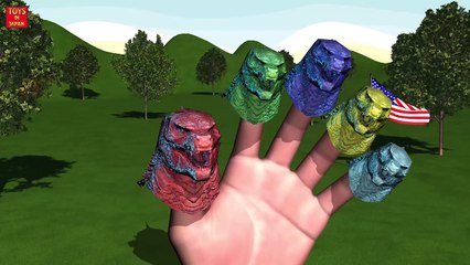 GODZILLA VS IRON MAN SUPERHERO BATTLE Finger Family | 1 HOUR | Nursery Rhymes In 3D Animation