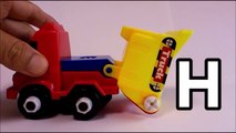 Learning alphabet ABCs Letters for kids with Dump truck