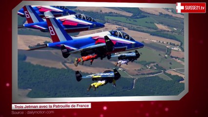 Trois Jetman avec la Patrouille de France