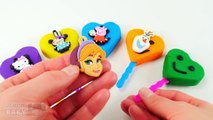 Play Doh Lollipop Heart w/ Hello Kitty, Peppa Pig, Disney Frozen Surprise Toys - Fun and Creative