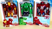 Playskool Heroes Mech Armor Spider man Hulk And Iron Man Robots Battle Action figures Marvel toys