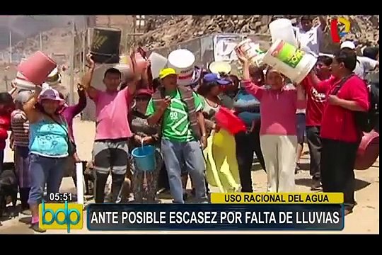 Sedapal: uso racional del agua ante posible escasez por falta de lluvias